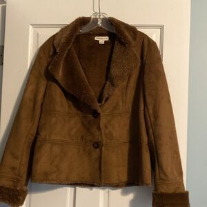 Faux Suede and Fur Jacket